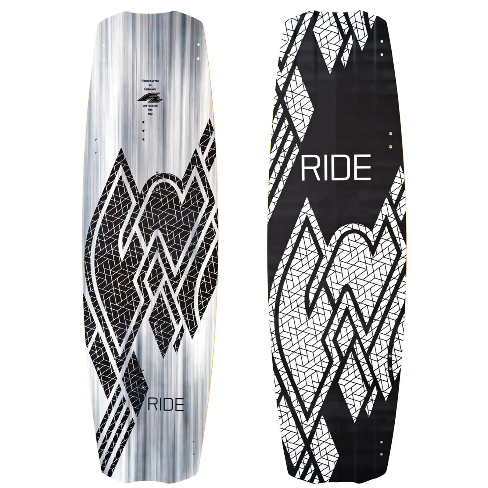 F2 Set Kite Ride V5 5qm + Kiteboard Ride White Icon 133cm + Control Bar  46cm - Image 3