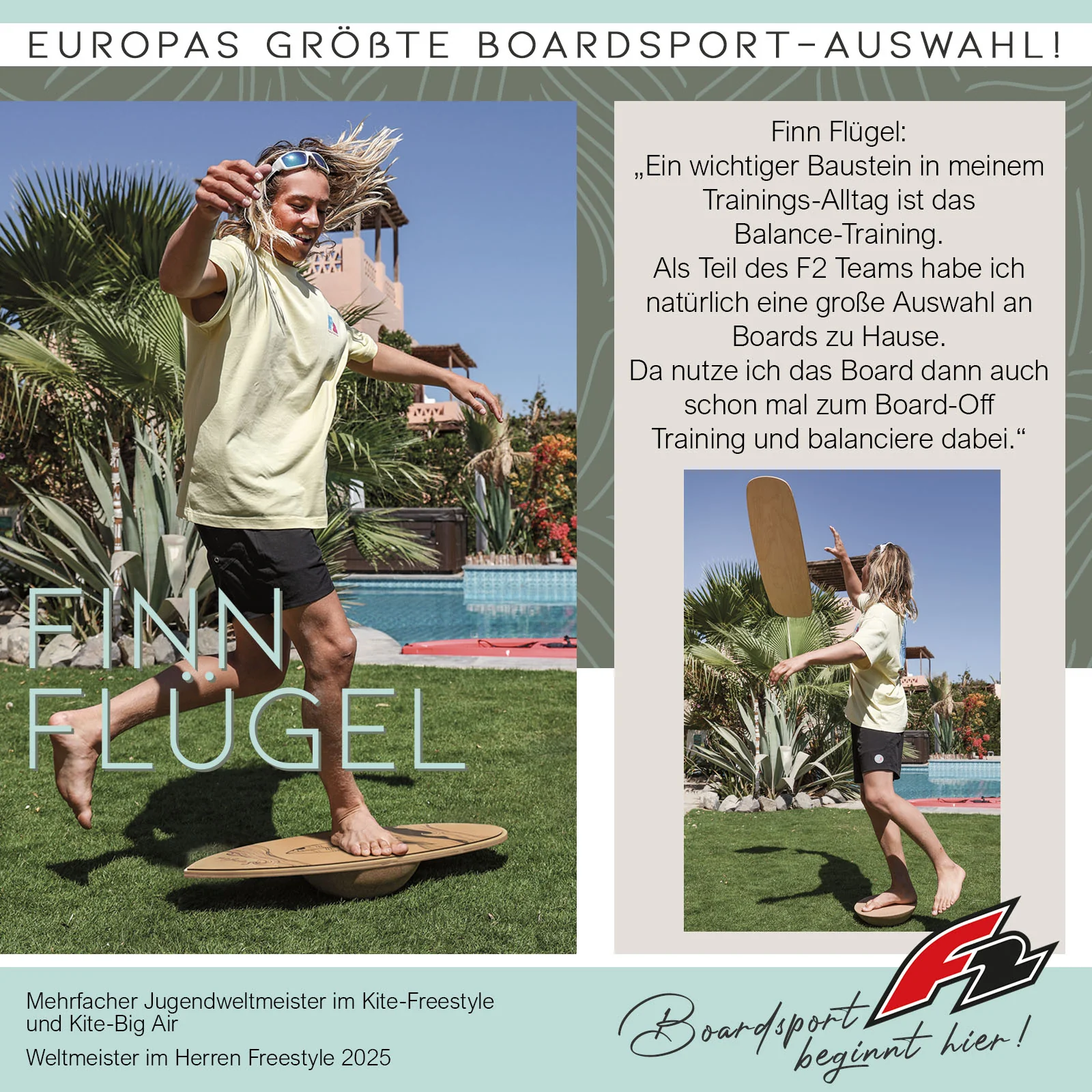 F2 Set Kork Balance Board Pill Flat Shape 80x30cm + Halbkugel - Image 4