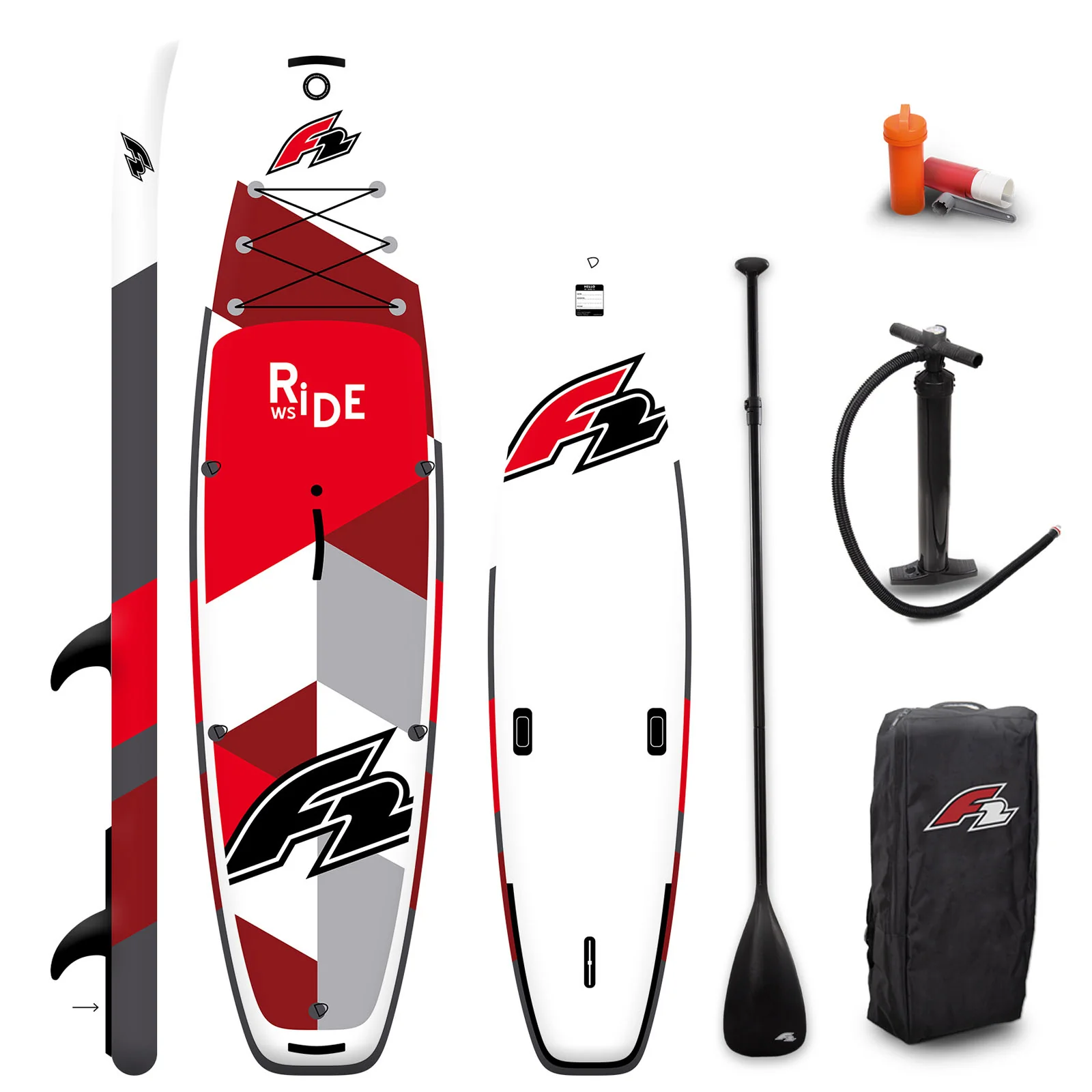 F2 Set Ride SUP 10'5" mit Windsurfsegel Checker 4,5qm - Image 14