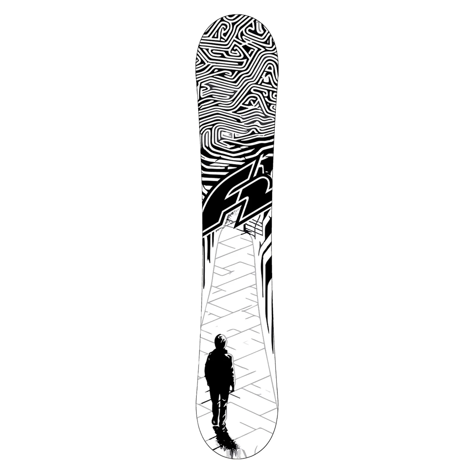 F2 Set Snowboard Blackdeck Schwarz/Weiss 161cm + Sonic Pro Bindung L - Image 29