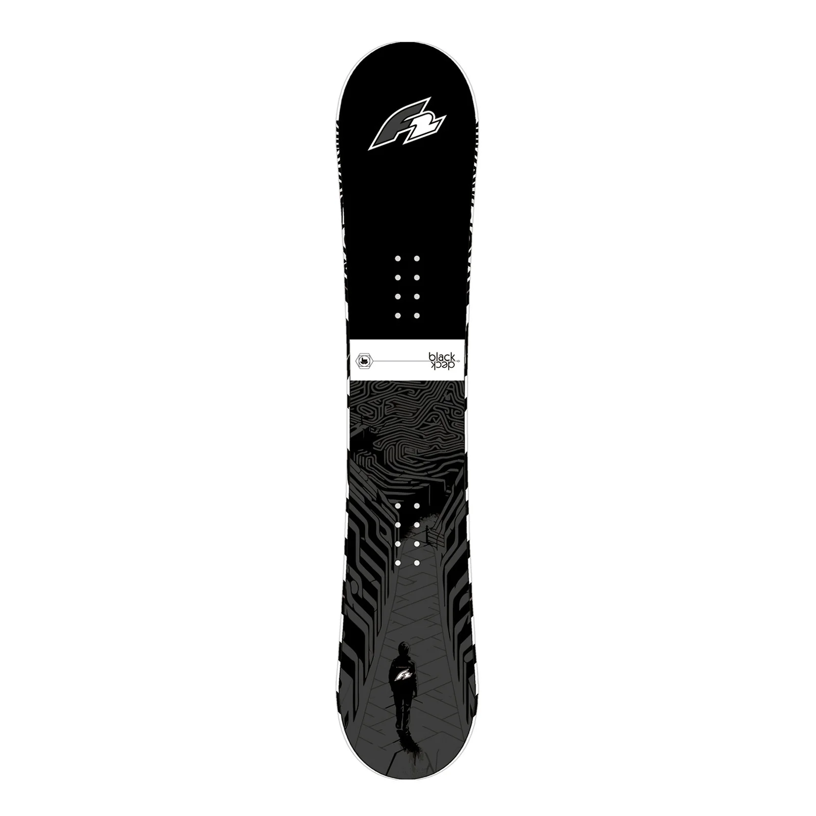 F2 Set Snowboard Junior Black Deck 145cm + Pipe Bindung M - Image 2