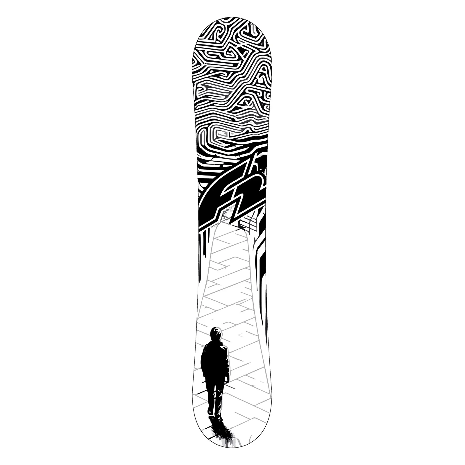 F2 Set Snowboard Junior Black Deck 145cm + Pipe Bindung M - Image 7