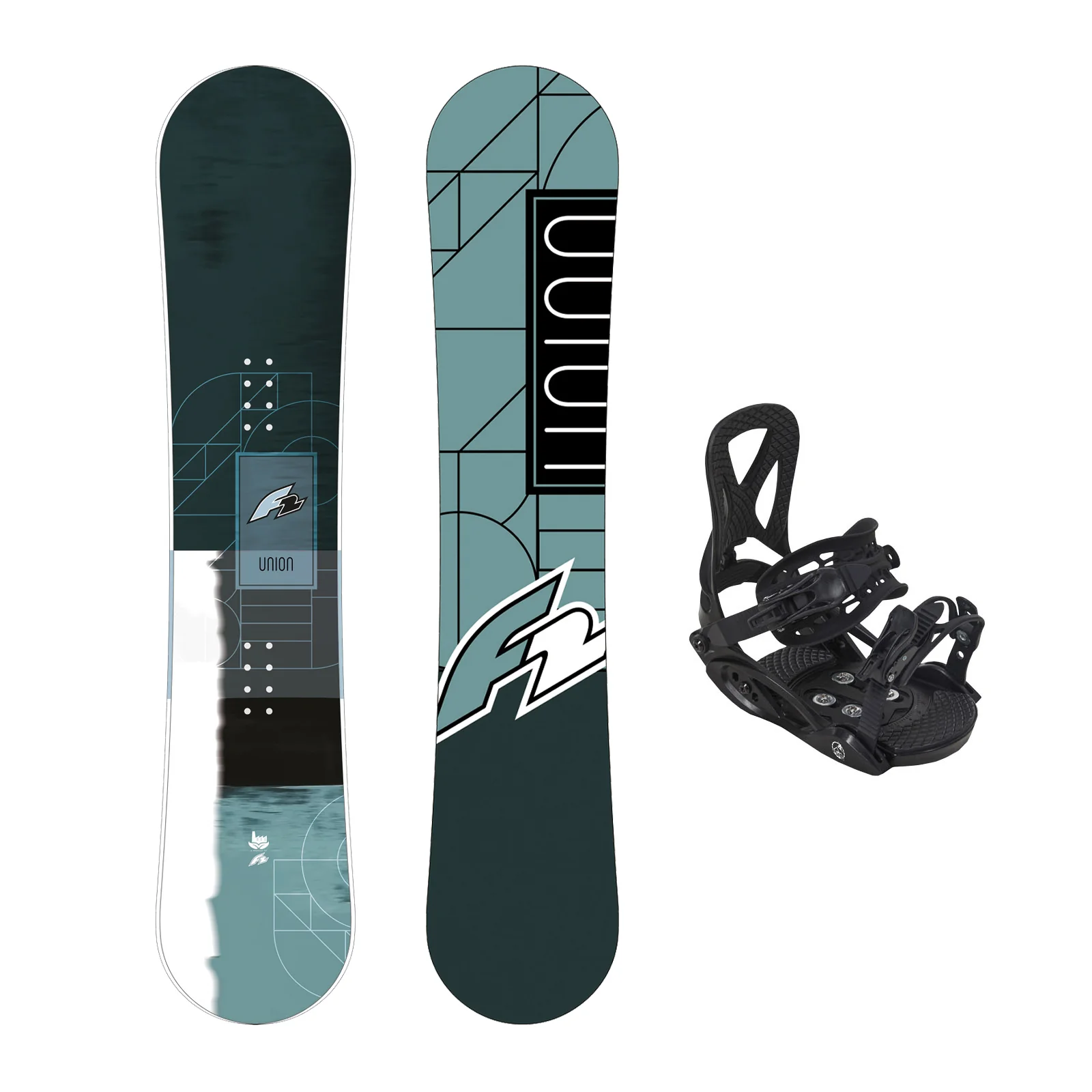 F2 Set Snowboard Junior Union Aqua 120cm + Pipe Bindung S - Image 13