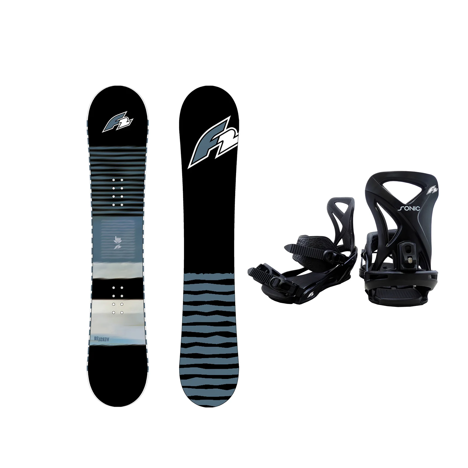 F2 Set Snowboard Reverse Blau 151cm + Sonic Pro Bindung M