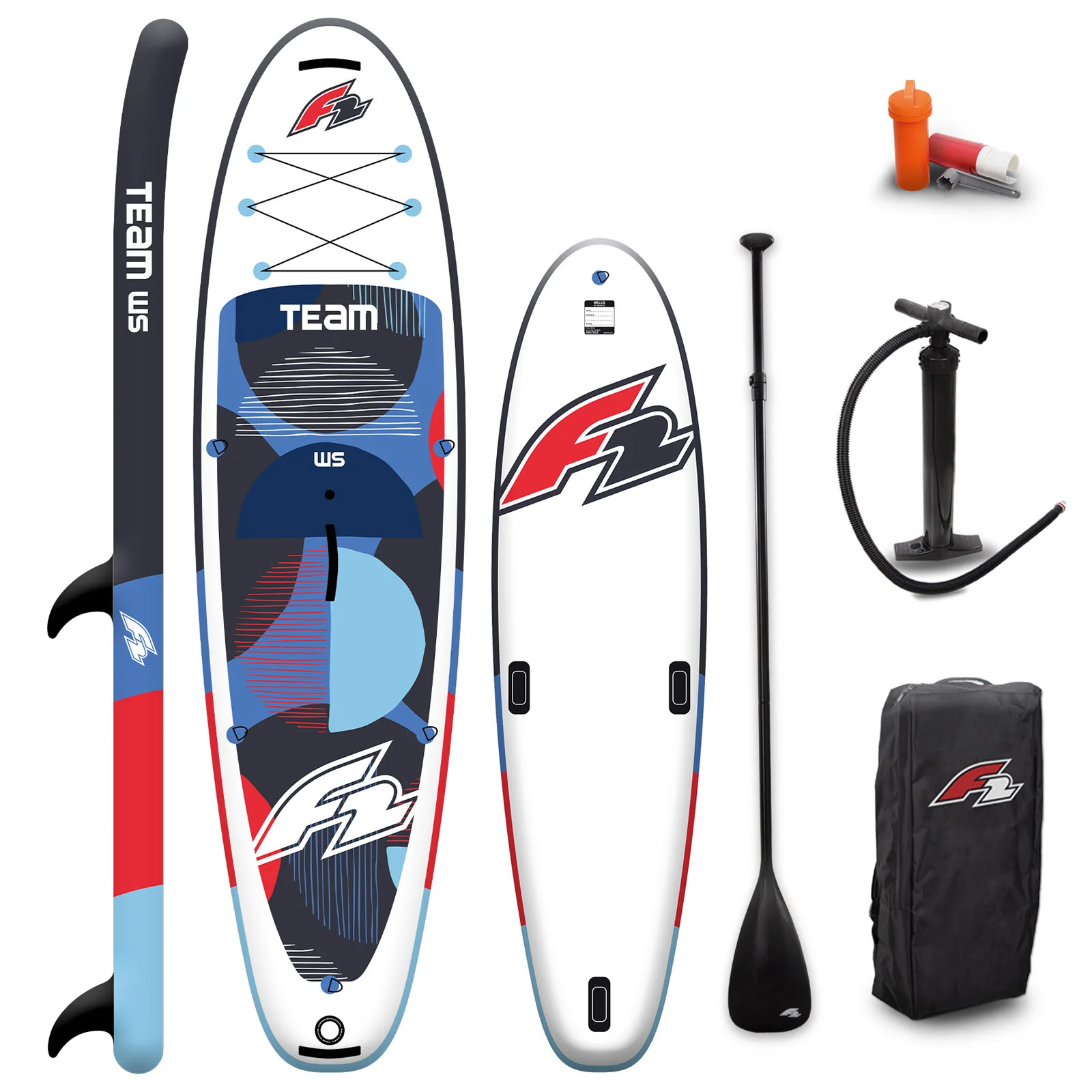 F2 Set Team SUP 11'5" mit Windsurfsegel Checker 5,5qm - Image 5