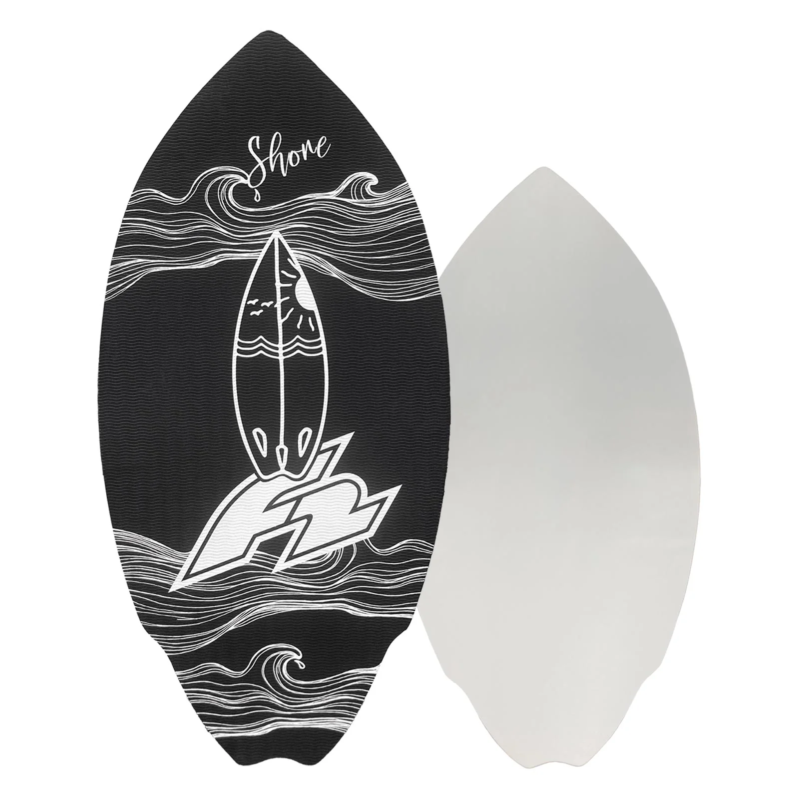 F2 Skim Board Eva Shore Surfbrett 40" Schwarz - Image 4