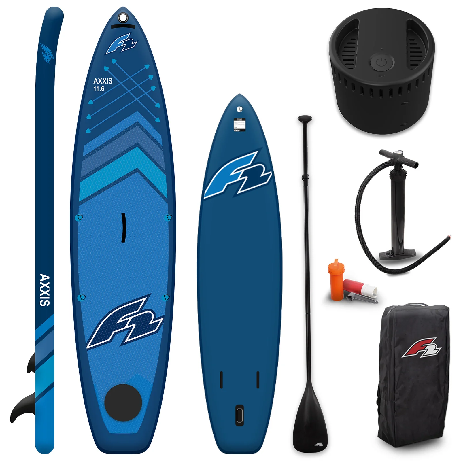 F2 Stand up Paddle Board AXXIS SMART SUP mit E-Pumpe 10,5 Navy - Image 11
