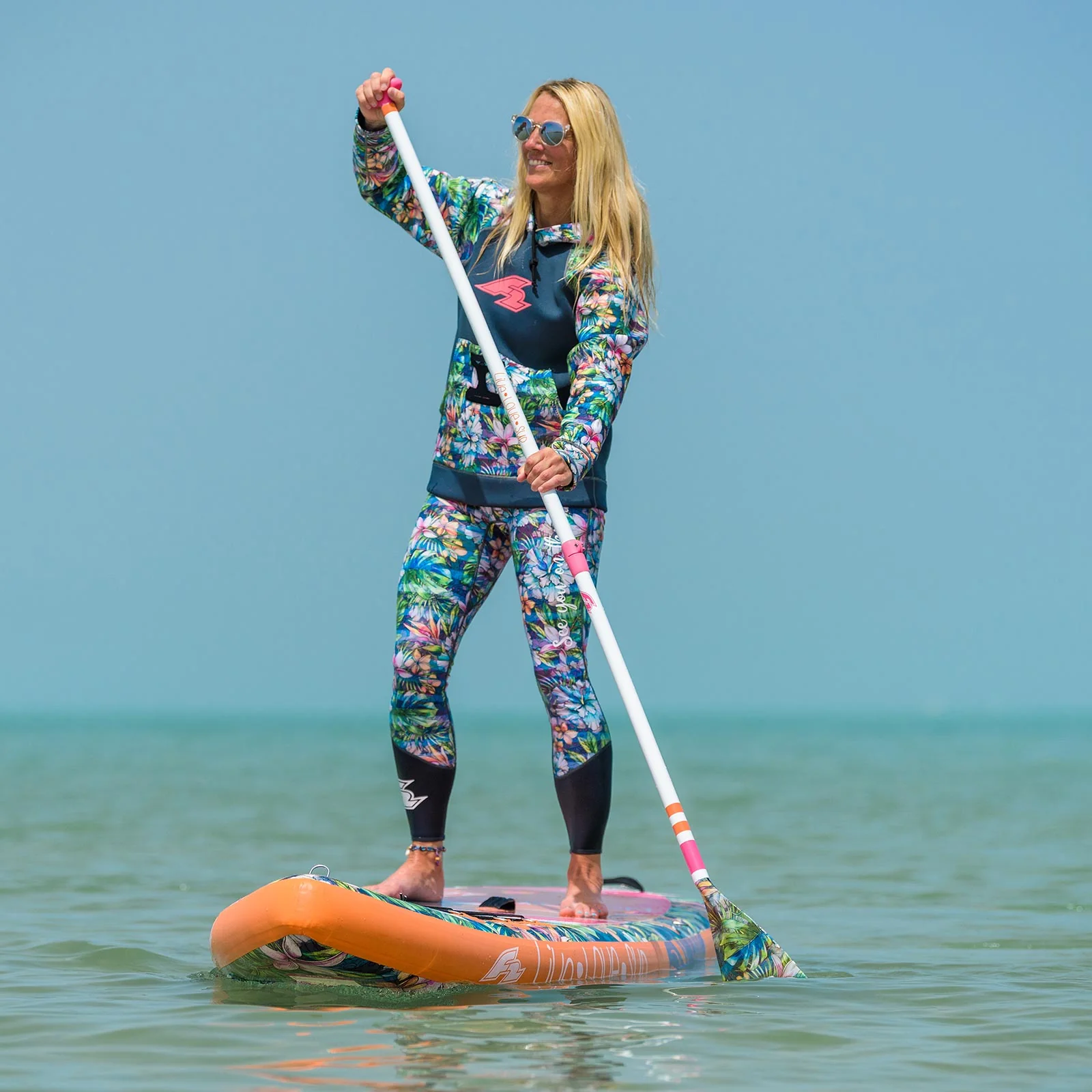 F2   SUP Paddel Happiness  3 teilig 160-225cm Multicolor - Image 3