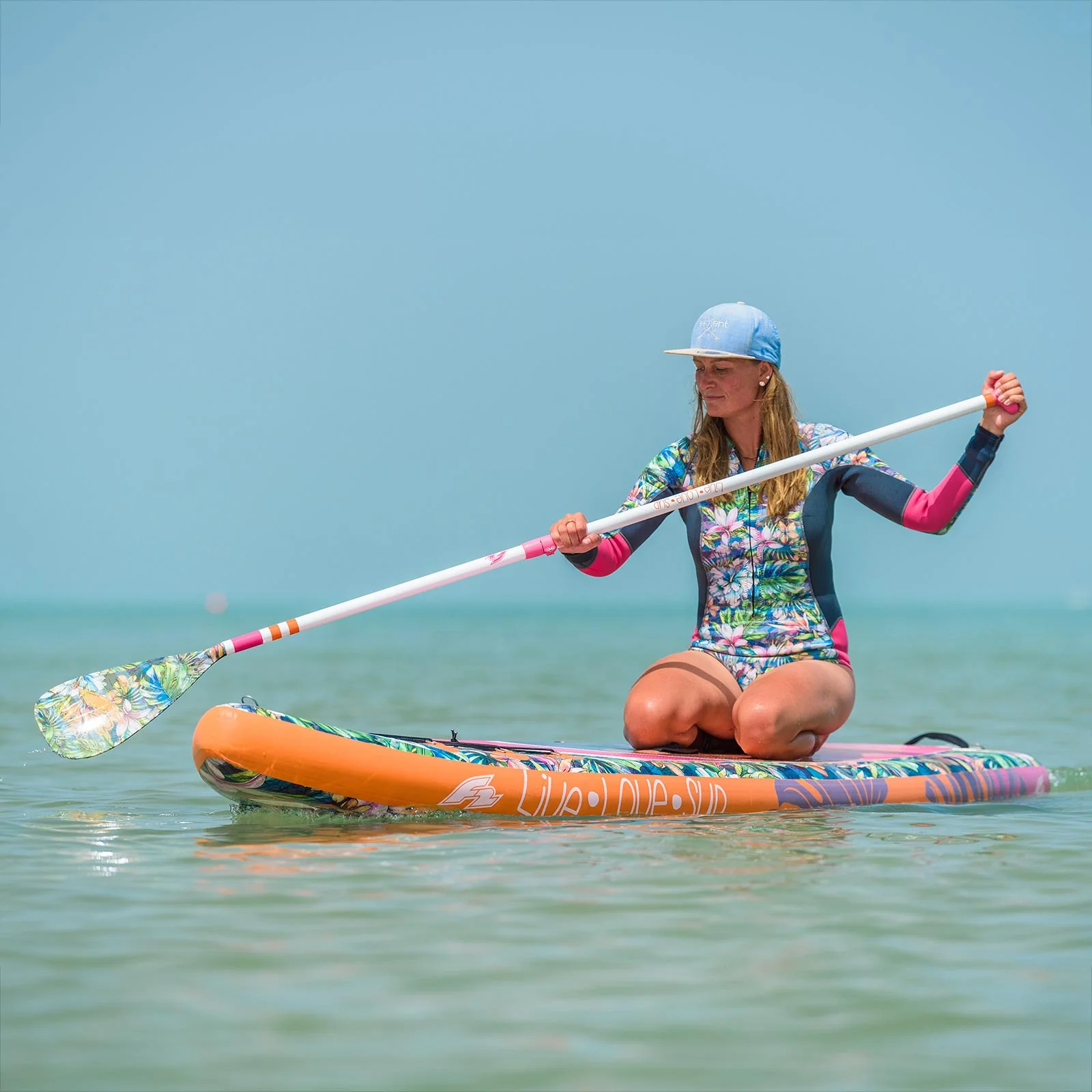 F2   SUP Paddel Happiness  3 teilig 160-225cm Multicolor - Image 4