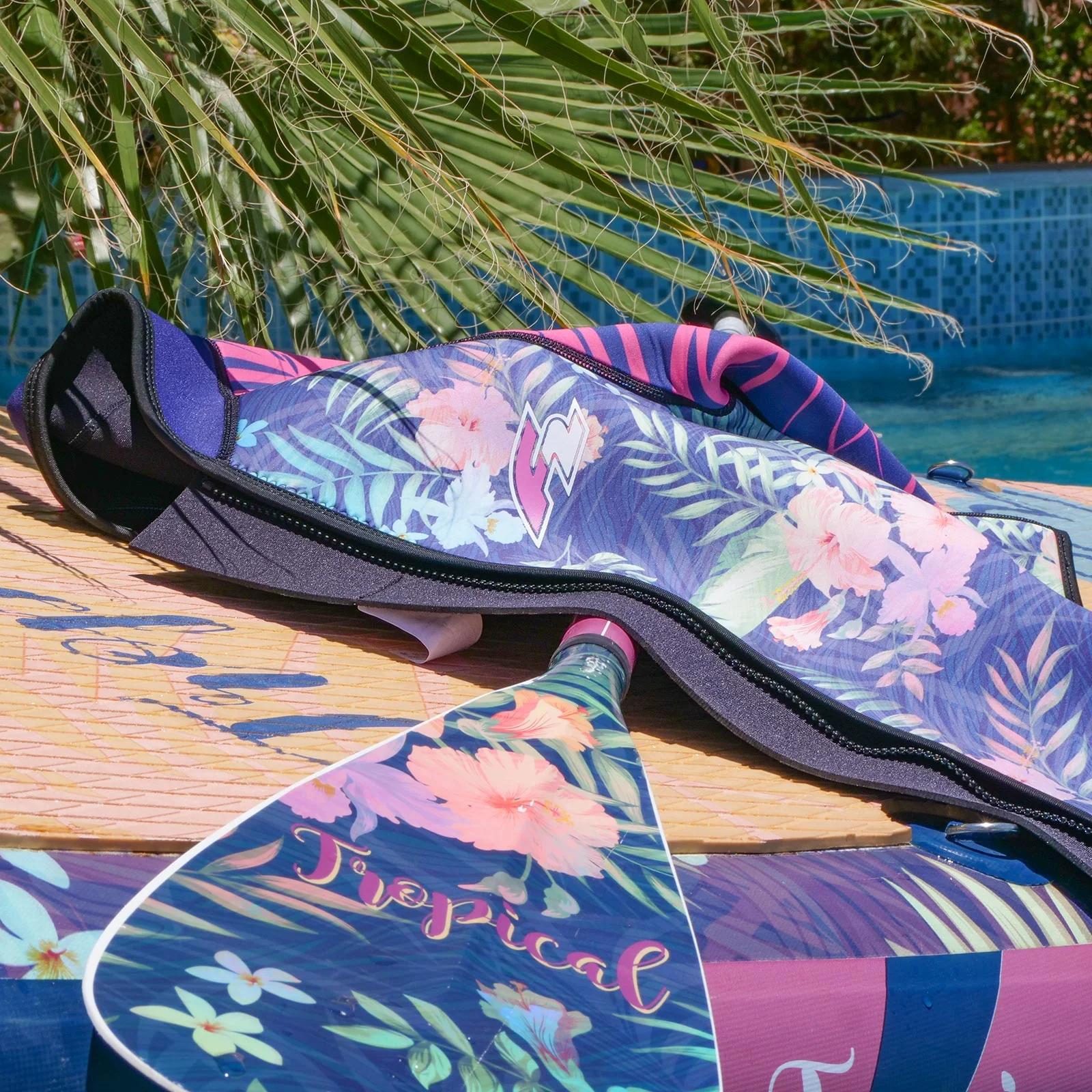 F2 SUP Paddel Tropical Paddle 2 teilig 160-225cm Multicolor - Image 5