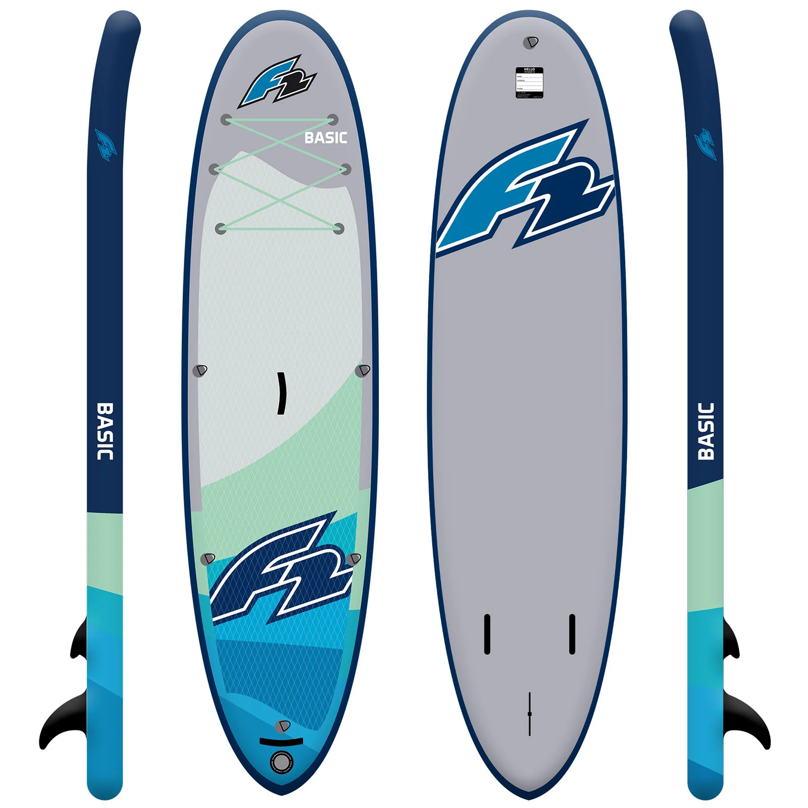 F2  SUP Stand Up Paddle Board Basic Round Sail Set 10'6''  Grau - Image 6