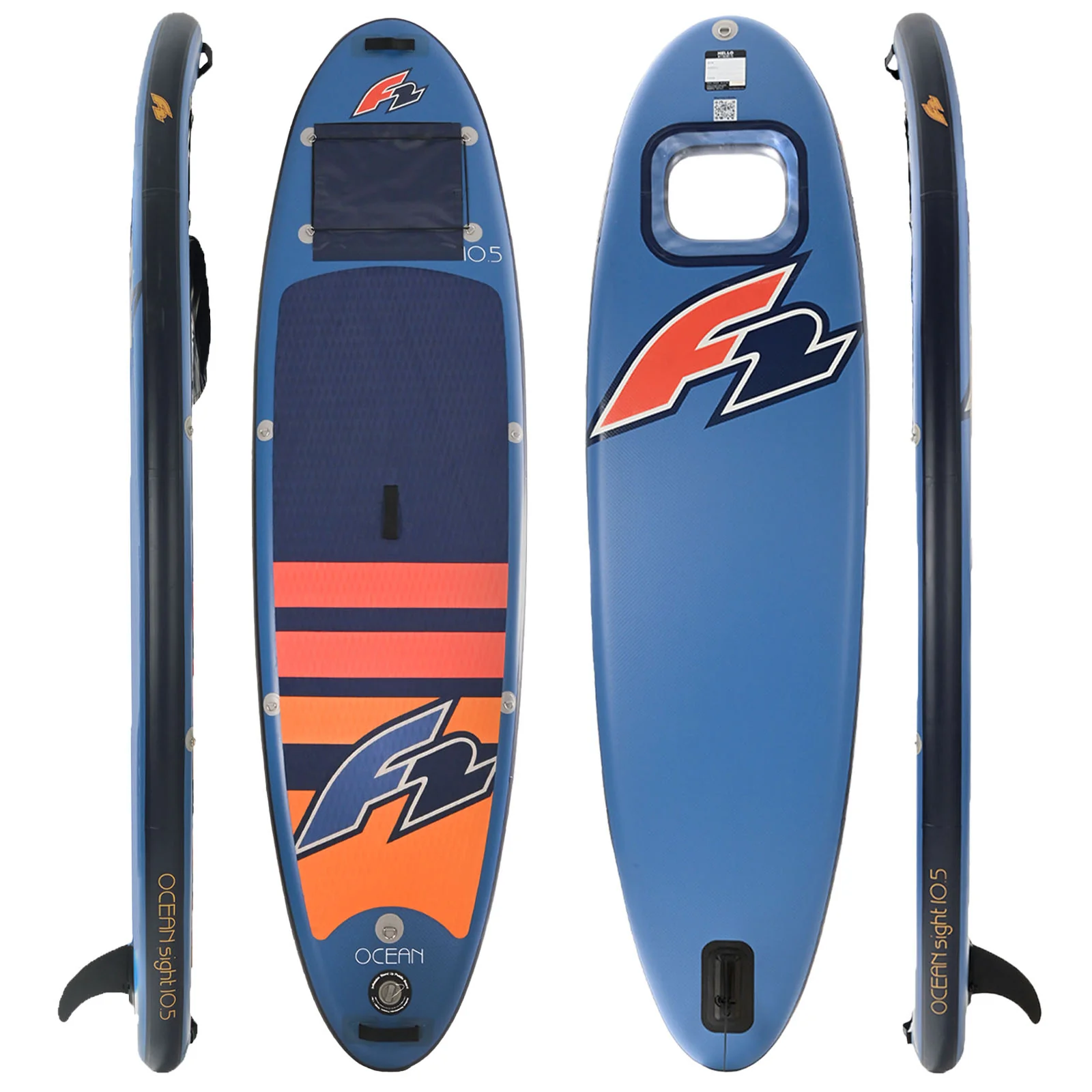 F2 SUP Stand Up Paddle Board Ocean Sight Board Only 350cm 11,5 Blau