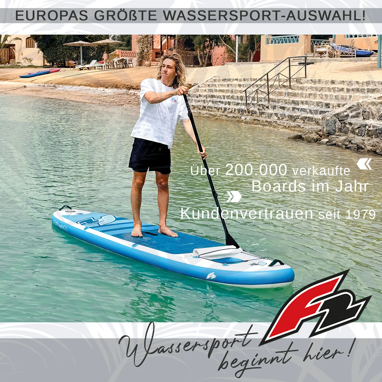F2 SUP Stand Up Paddle Board Ocean Sight Board Only 350cm 11,5 Blau - Image 10