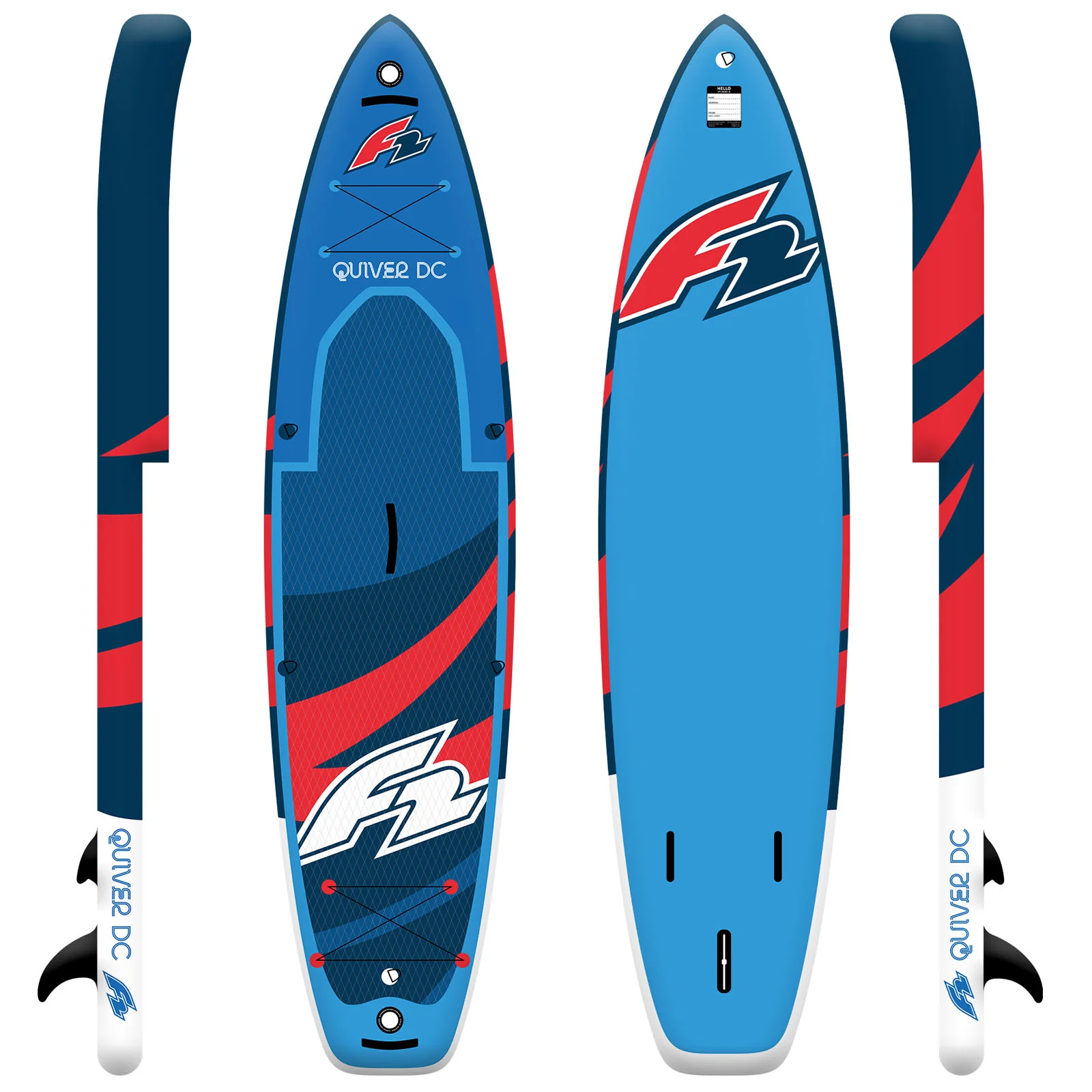 F2 SUP Stand Up Paddle Board Quiver DC 12'6'' Blau - Image 6