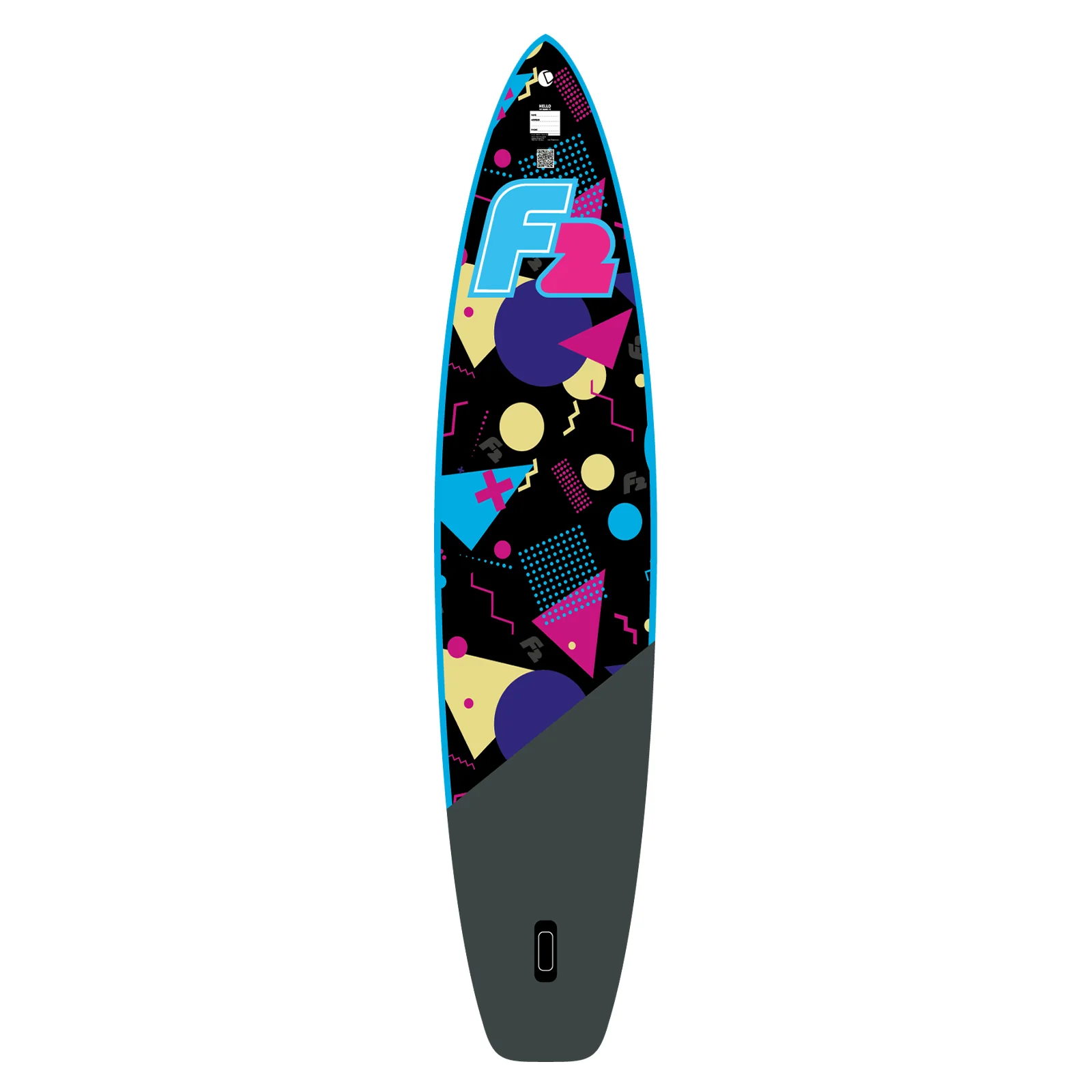 F2 SUP Stand Up Paddle Board Retro Vibe 90s Allover Damen 350cm 11,5 Multicolor - Image 4