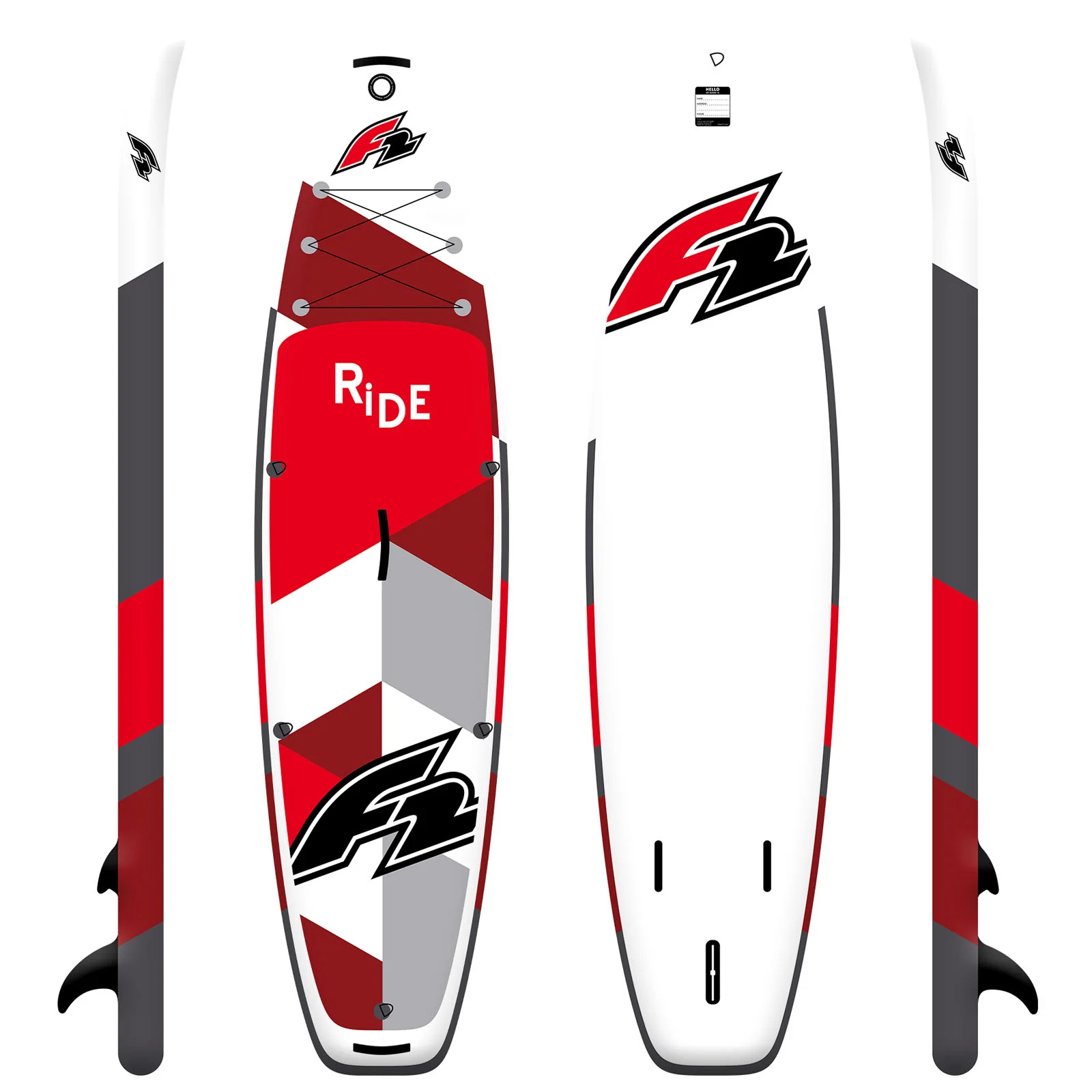 F2 SUP Stand Up Paddle Board Ride 12'2'' Rot - Image 4