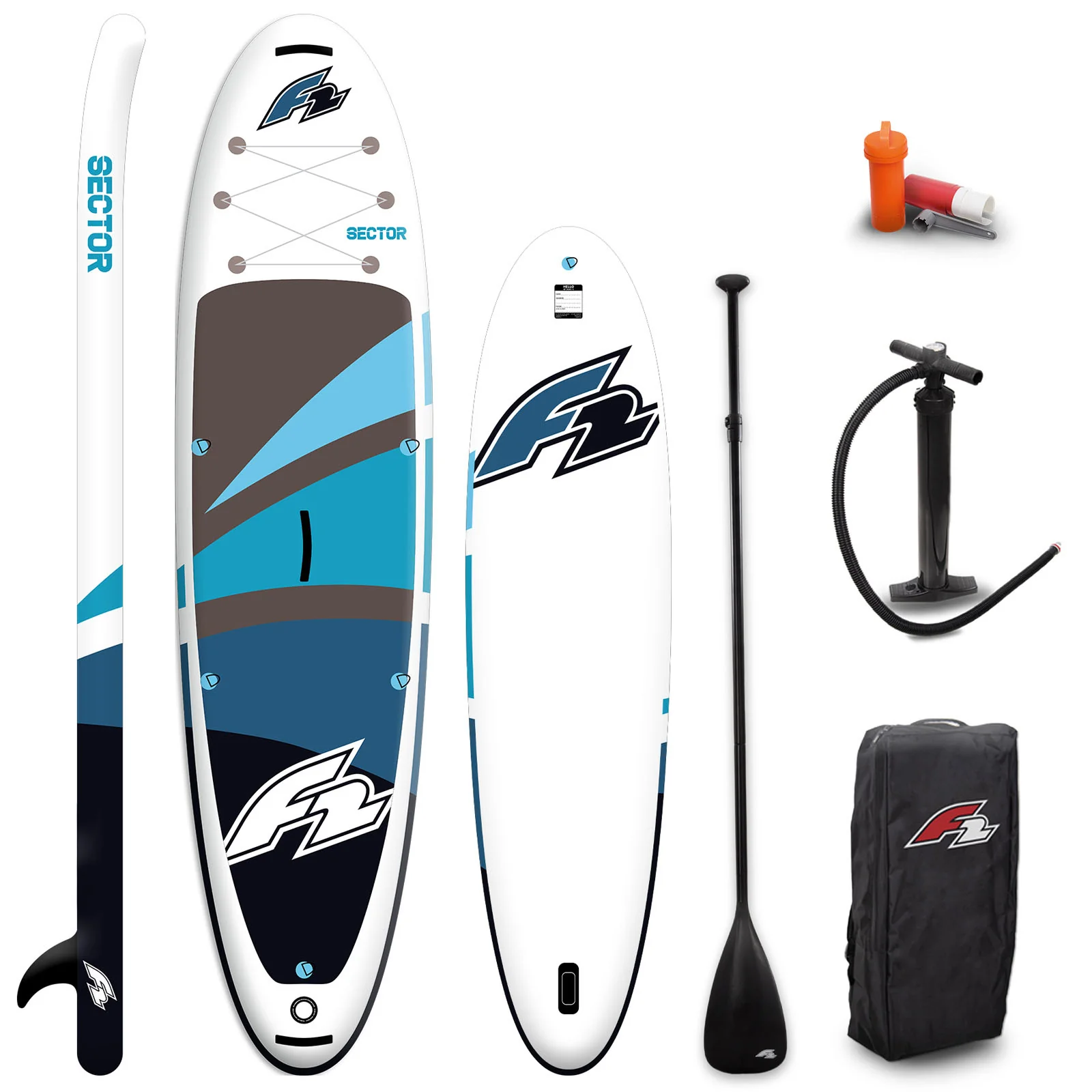 F2  SUP Stand Up Paddle Board Sector  12'2''  Blau