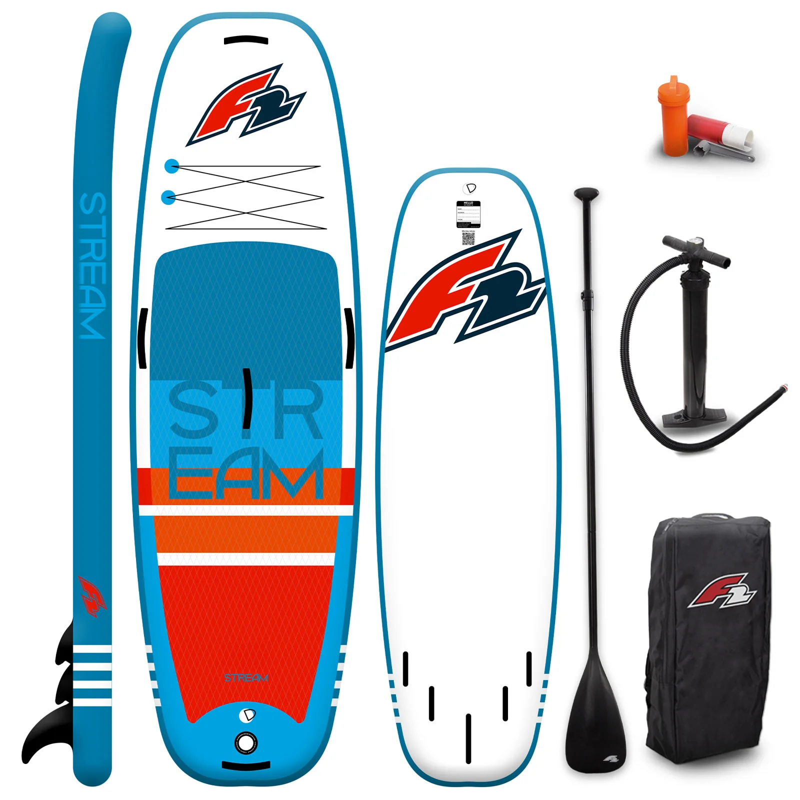 F2  SUP Stand Up Paddle Board Stream  9'8''  Blau - Image 3
