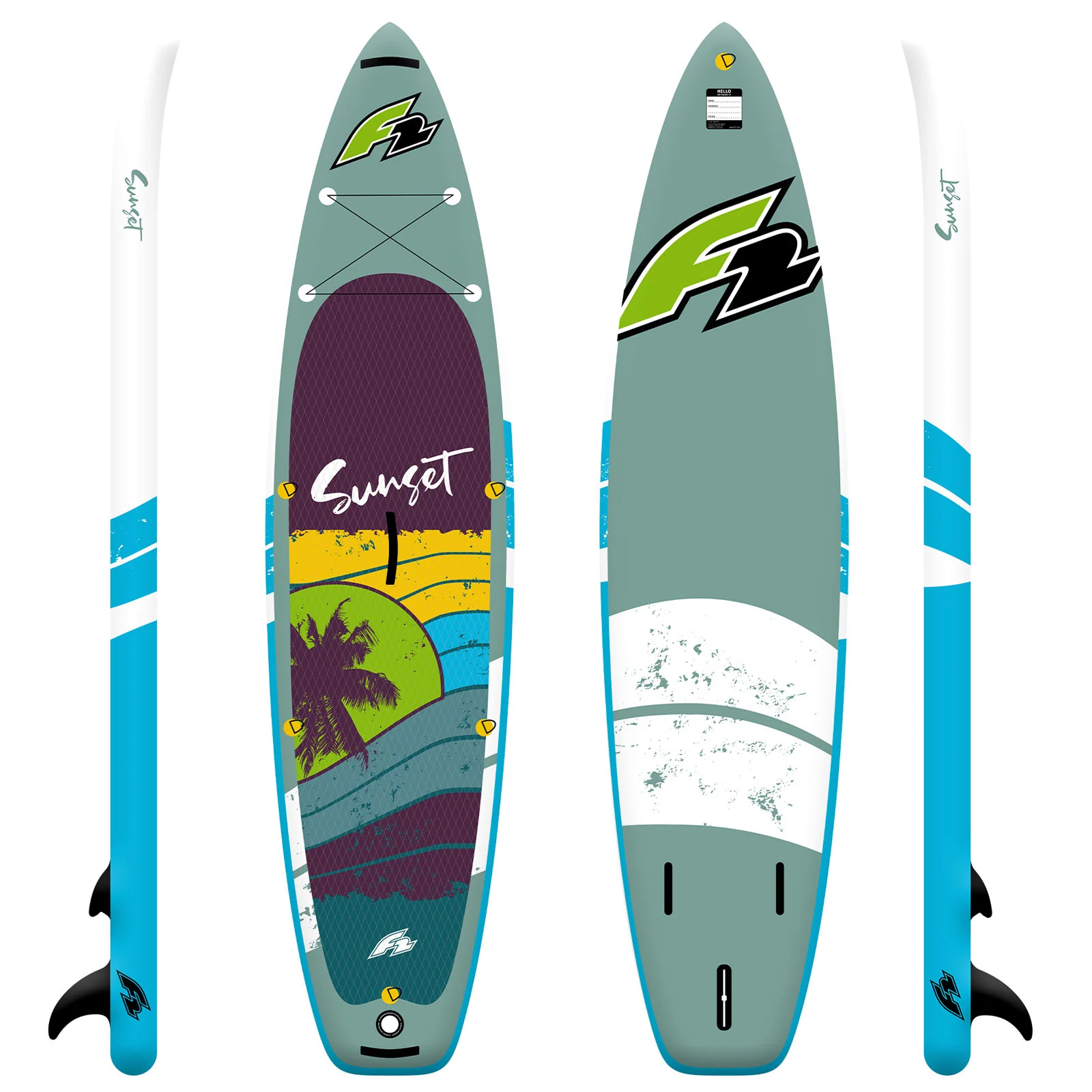 F2 SUP Stand Up Paddle Board Sunset 10'2'' Grün - Image 6
