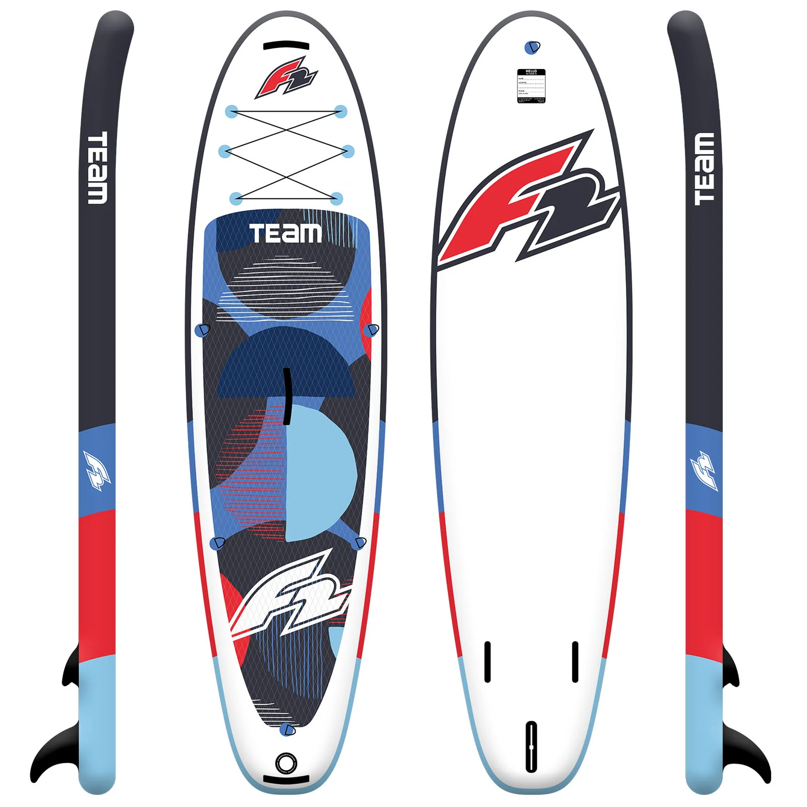 F2 SUP Stand Up Paddle Board Team 10'0'' Blau - Image 6