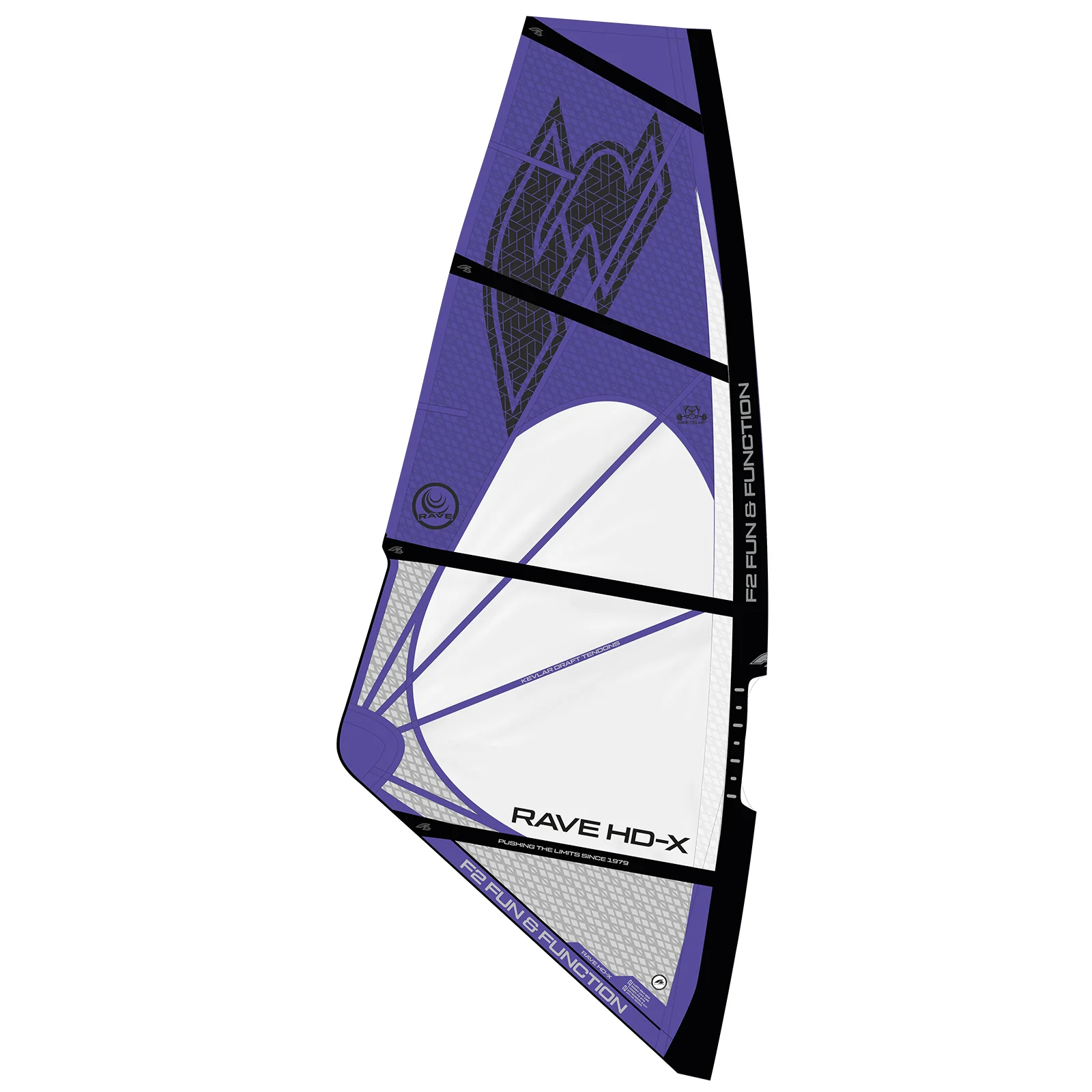 F2 Windsurf Segel Rave HD X 4,7qm Lila - Image 9
