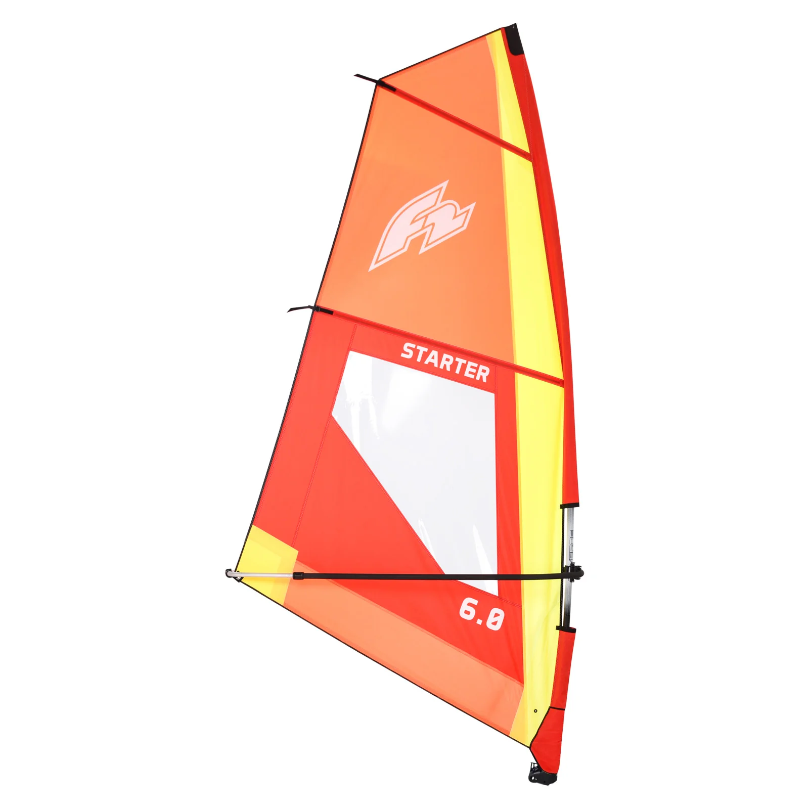 F2  Windsurf Segel Starter  6 qm Rot - Image 2