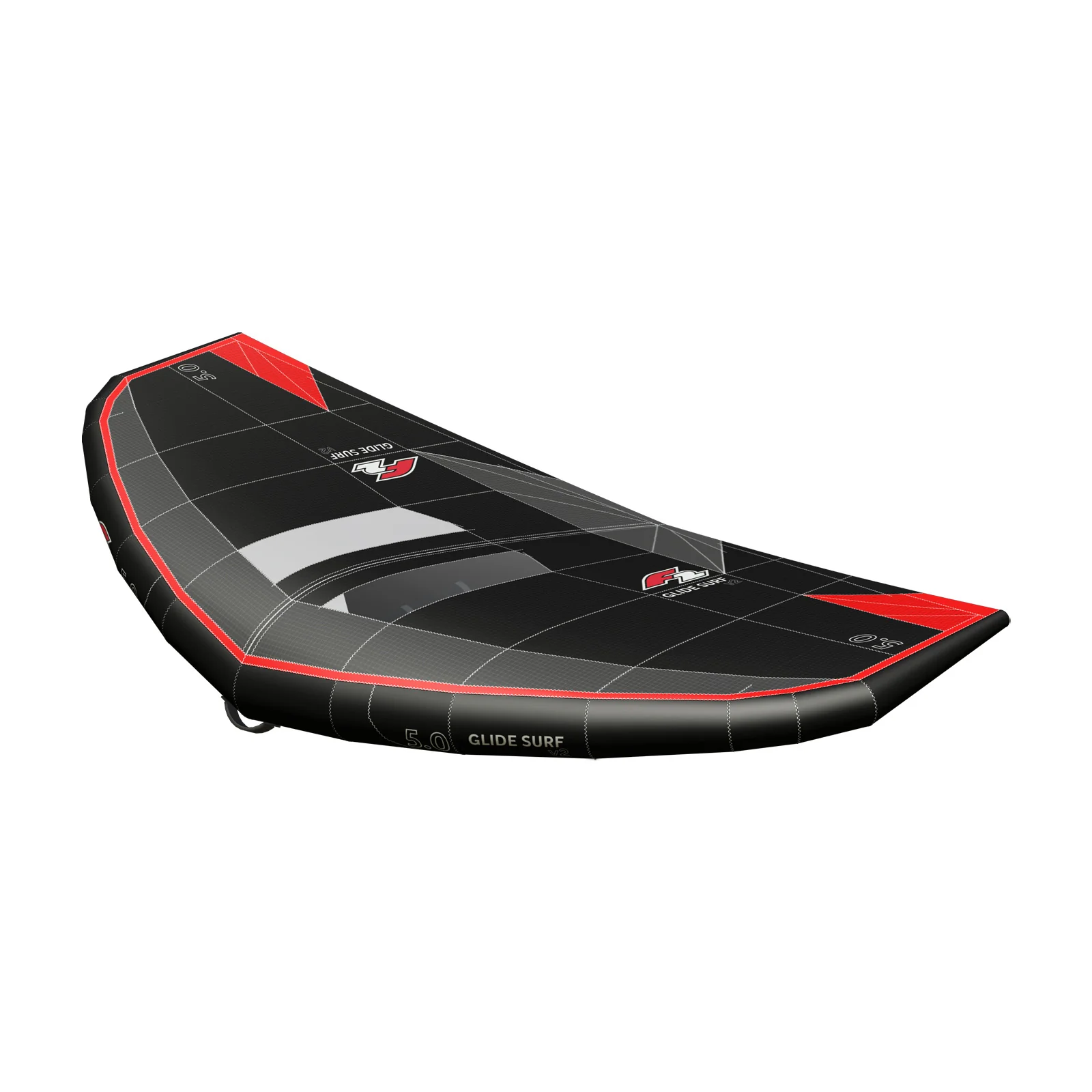 F2  Wing Glide Surf v2 Stiff Handle 6 qm Schwarz/Rot - Image 7