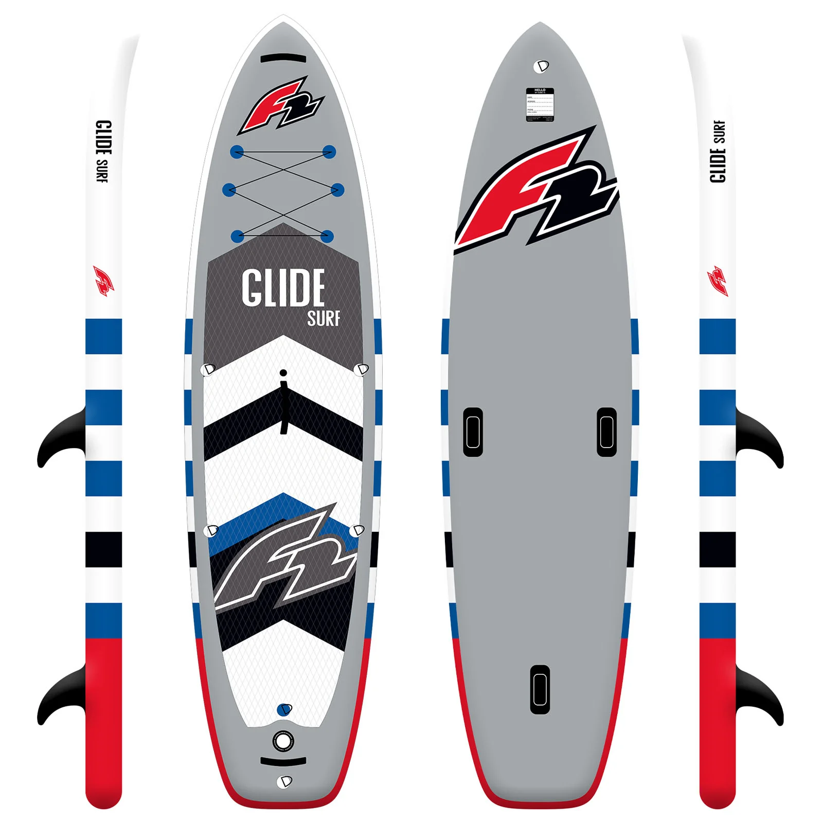 F3  SUP Stand Up Paddle Board Glide Surf  10'8''  Grau - Image 6