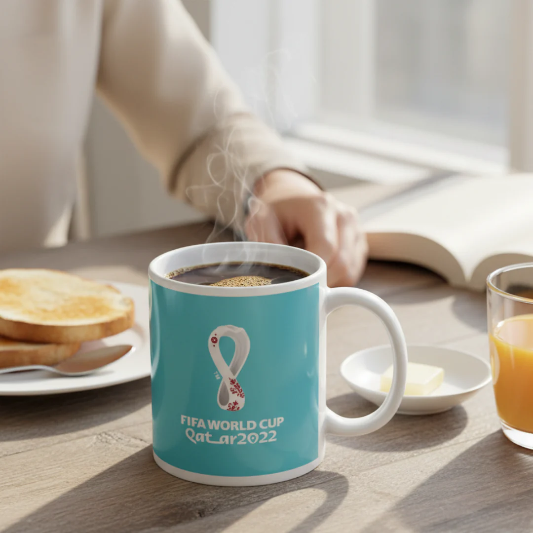 FIFA Fussball Weltmeisterschaft 2022 Qatar Becher 325 ml 456 Lizenzprodukt Tasse - Image 4