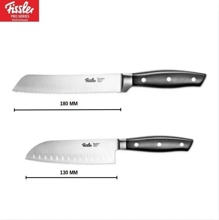Fissler Brotmesser + Santoku Messer + Kochmesser Küchenmesser-Set 3tlg - SET 12 - Image 2