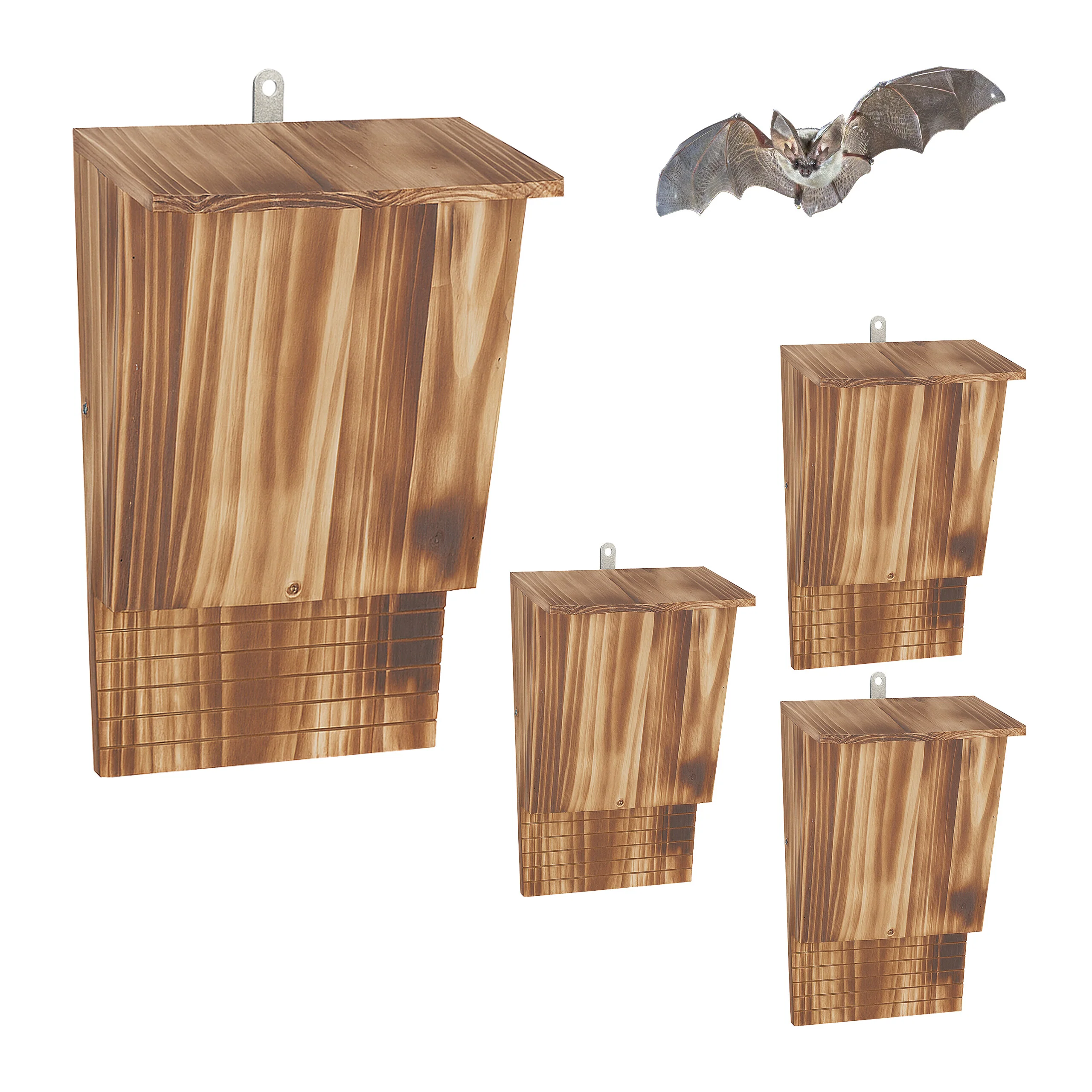 Fledermauskasten geflammt 4er Set