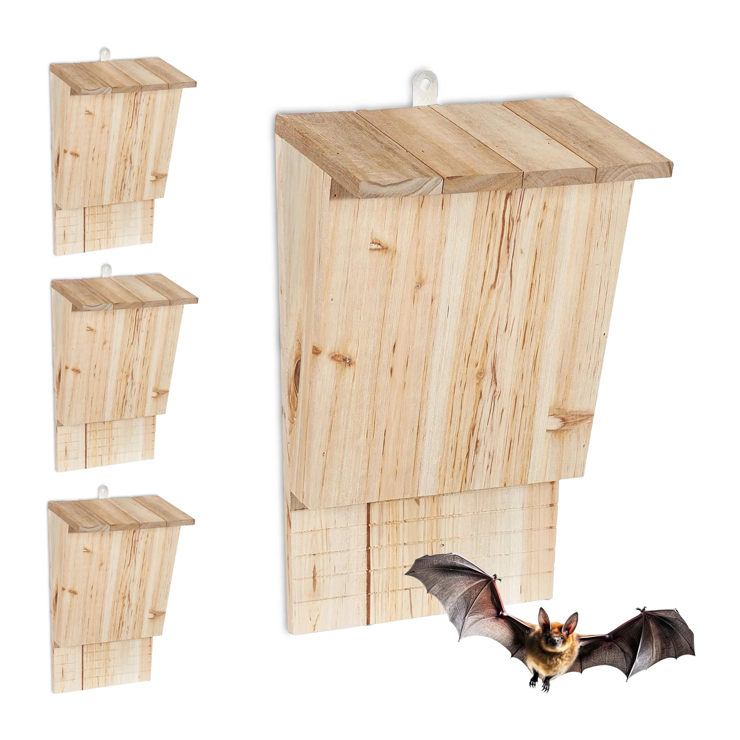 Fledermauskasten Holz 4er Set