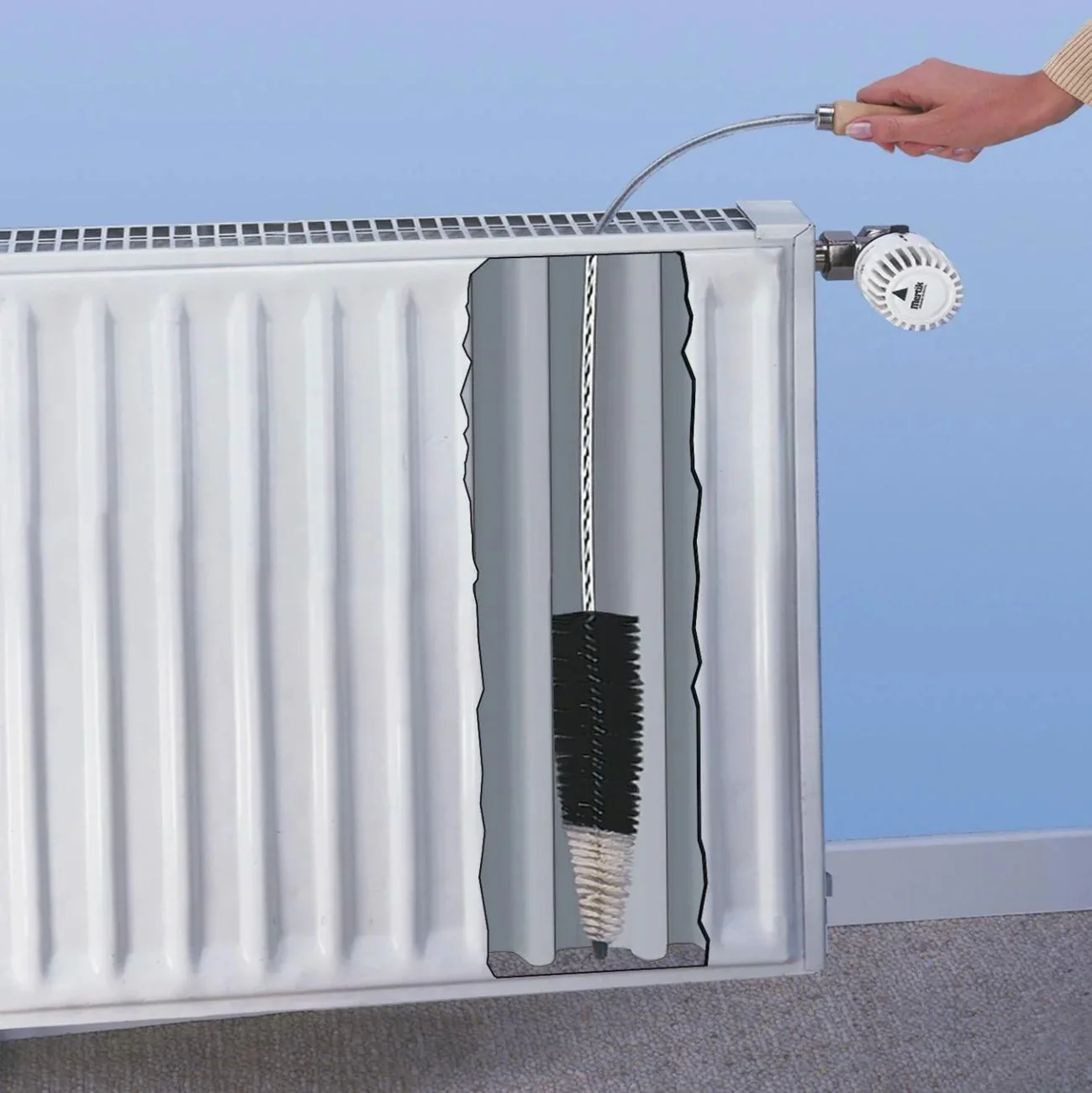 Flexible Heizkörperbürste für effektive Reinigung