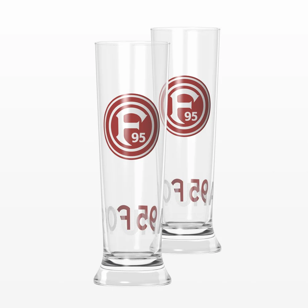 Fortuna Düsseldorf Weizenbierglas 2er-Set 0.5L