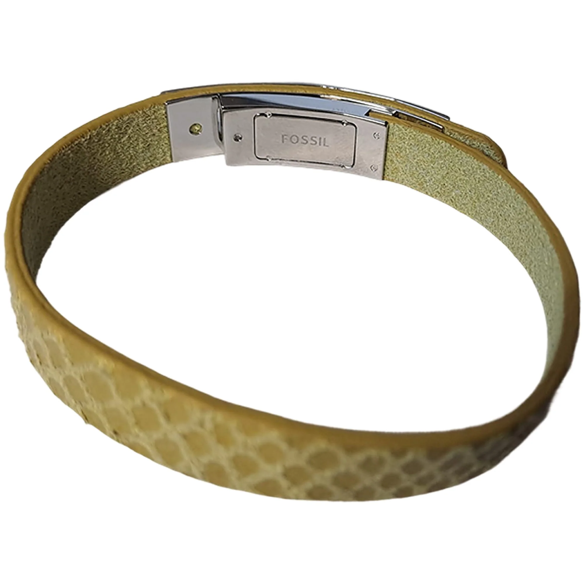Fossil Damen Armband Edelstahl gold Leder gelb JF00226040 - Image 2