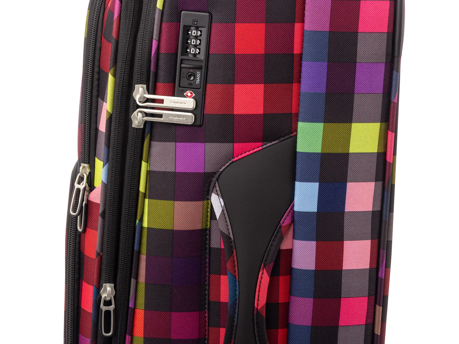 Franky 4er Koffer SET Gr. L/M/S Beutycase Reisegepäck T27-F Spinner mit Dehnfalte multicolor/black - Image 6