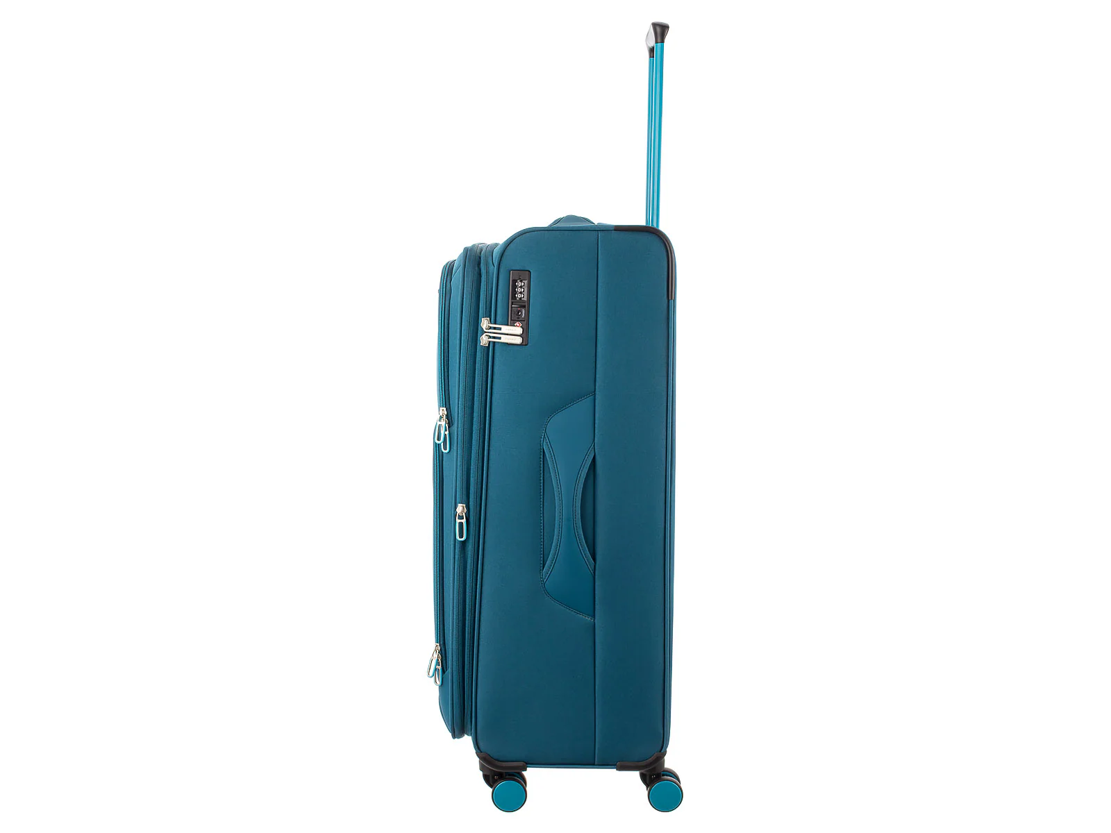Franky Koffer Gr. L Reisegepäck T27-F Spinner 75er mit Dehnfalte teal/turquise - Image 4