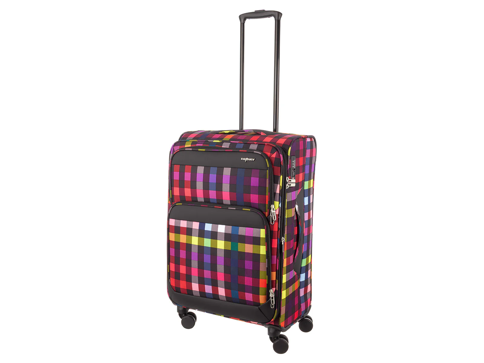 Franky Koffer Gr. M Reisegepäck T27-F Spinner 65er mit Dehnfalte multicolor/black - Image 3