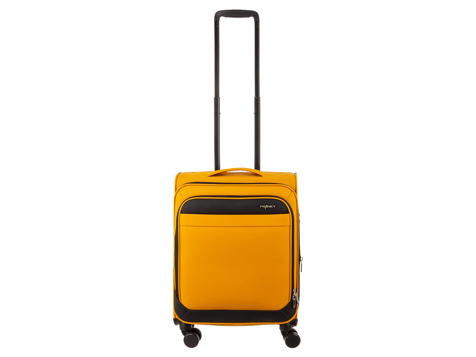 Franky Koffer Gr. S Reisegepäck T27-B Spinner 55er mit Dehnfalte darkyellow/black