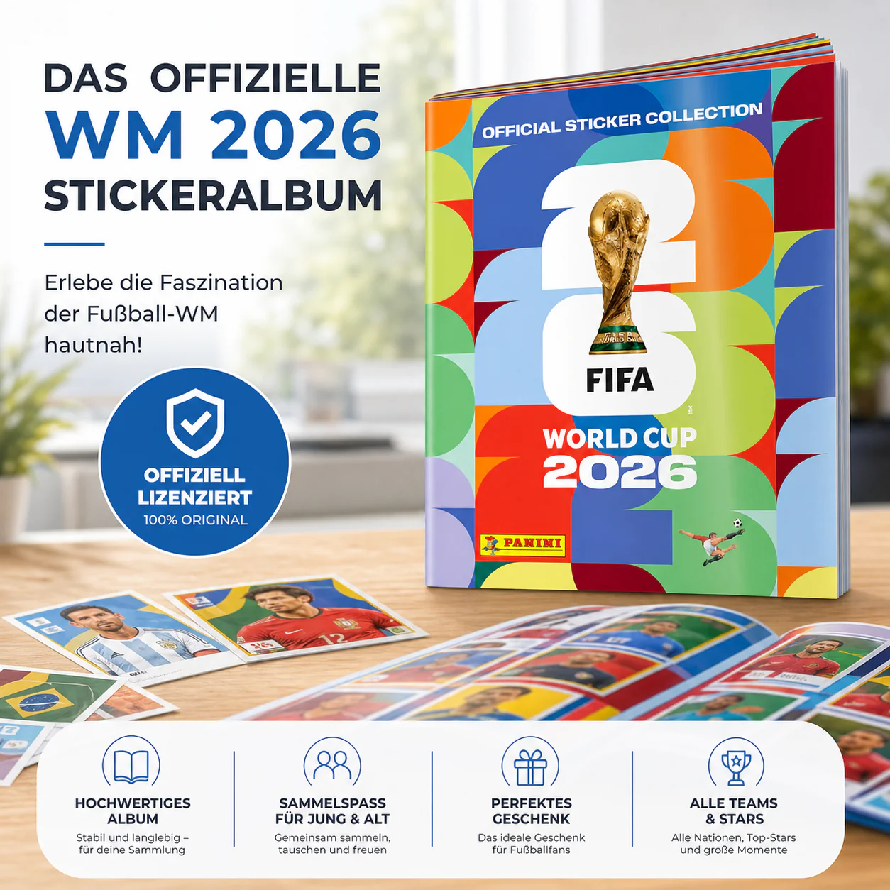 Fußball WM 2026 Sammelalbum Set – Spielplan & Panini Stickeralbum Weltmeisterschaft (Sammelalbum) - Image 4