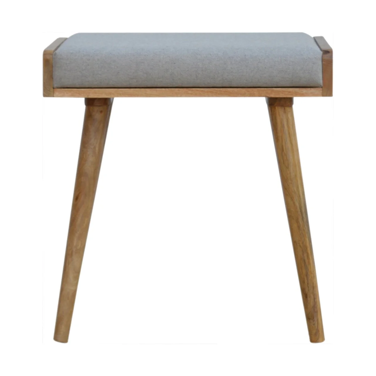 FUßHOCKER in Grautweed - Tablettstil