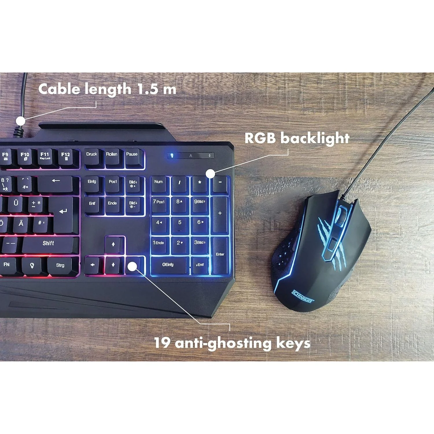 Gaming Bundle Tastatur + Maus + Deskpad - Image 10