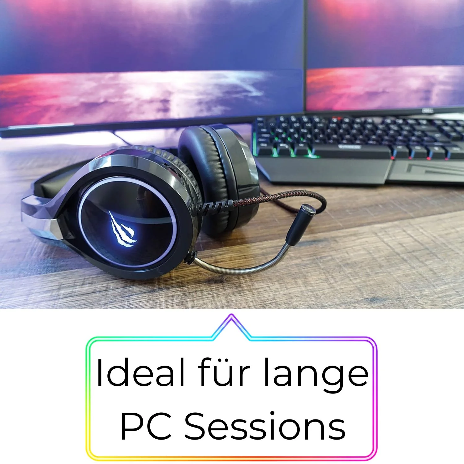 Gaming Headset Stereo 2x 3,5mm Beleuchtet - Image 8