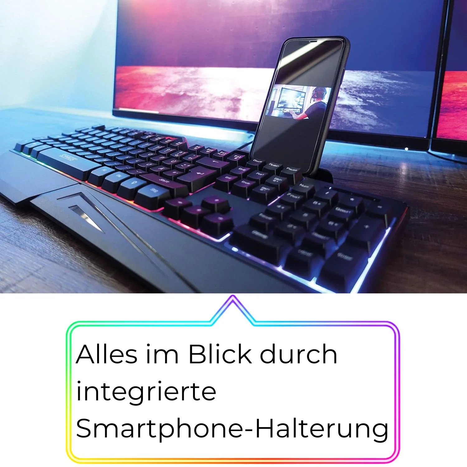 Gaming Tastatur RGB Beleuchtung DE-Layout - Image 10