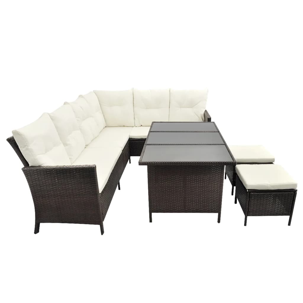 Gartenlounge Anna mit Auflagen in Braun und Cremeweiß von Atiaro - Image 3