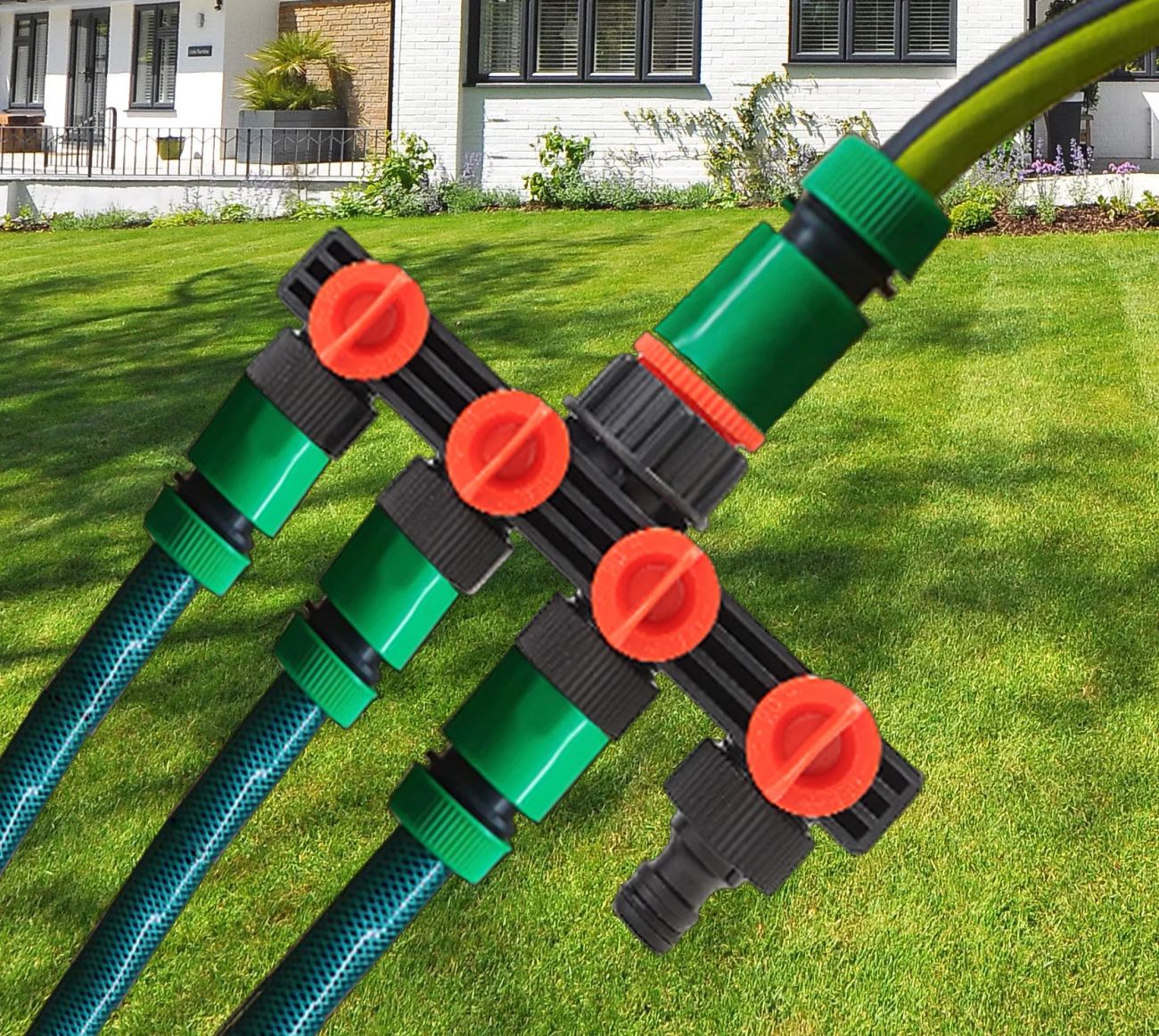 Gartenschlauch-Verteiler 4-fach mit individueller Flusskontrolle - Image 2