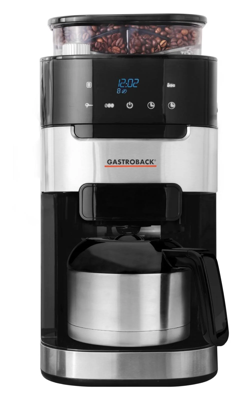 Gastroback Grind & Brew Thermo Filter-Kaffeemaschine mit Mahlwerk