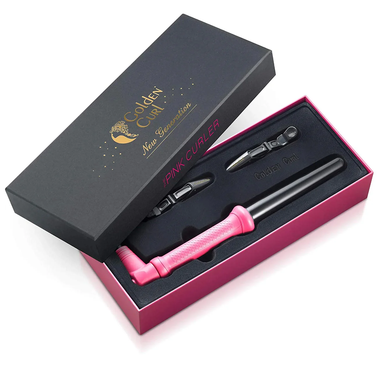 Golden Curl GL506 The Pink 18-25mm Curler Lockenstab, Negativ-Ionen-Technologie - Image 5
