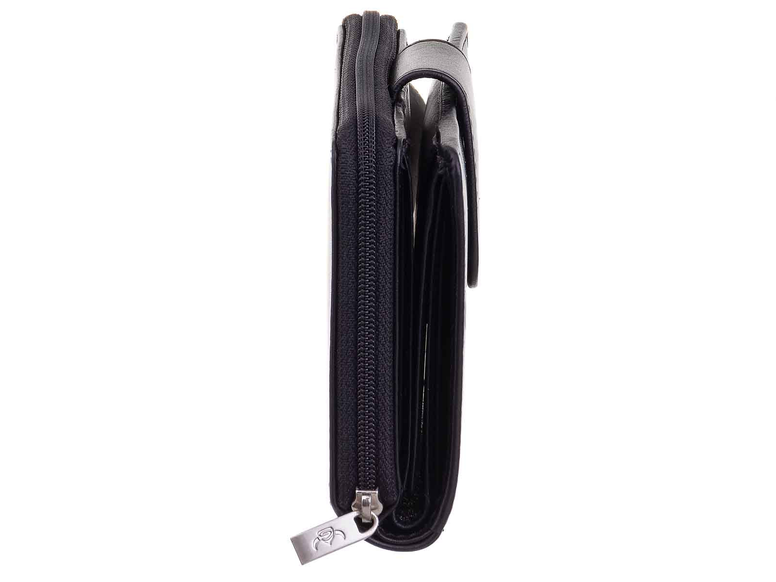Golden Head Cervino Reißverschlussbörse Zipped billfold Geldbörse Damen Schwarz - Image 3