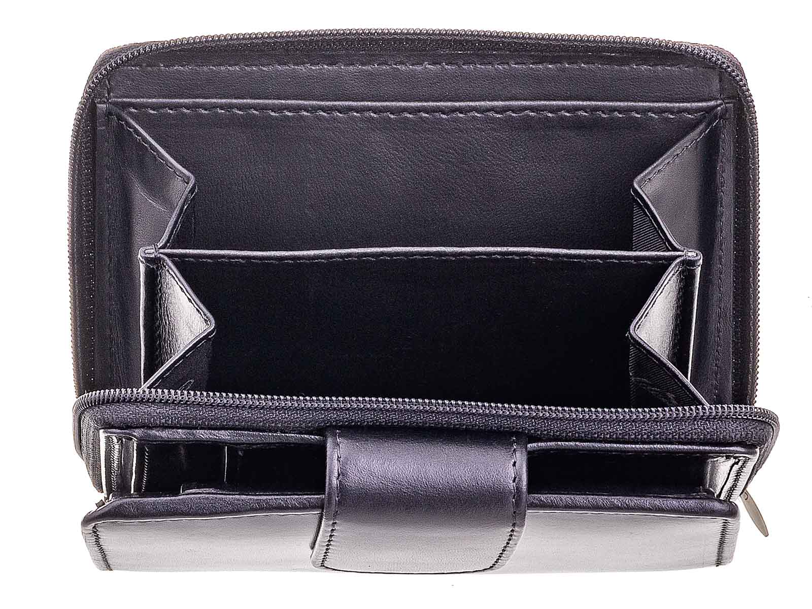 Golden Head Cervino Reißverschlussbörse Zipped billfold Geldbörse Damen Schwarz - Image 7